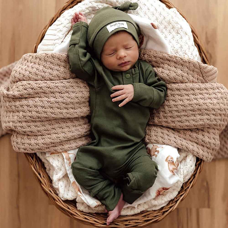 Olive Baby Growsuit | Snuggle Hunny