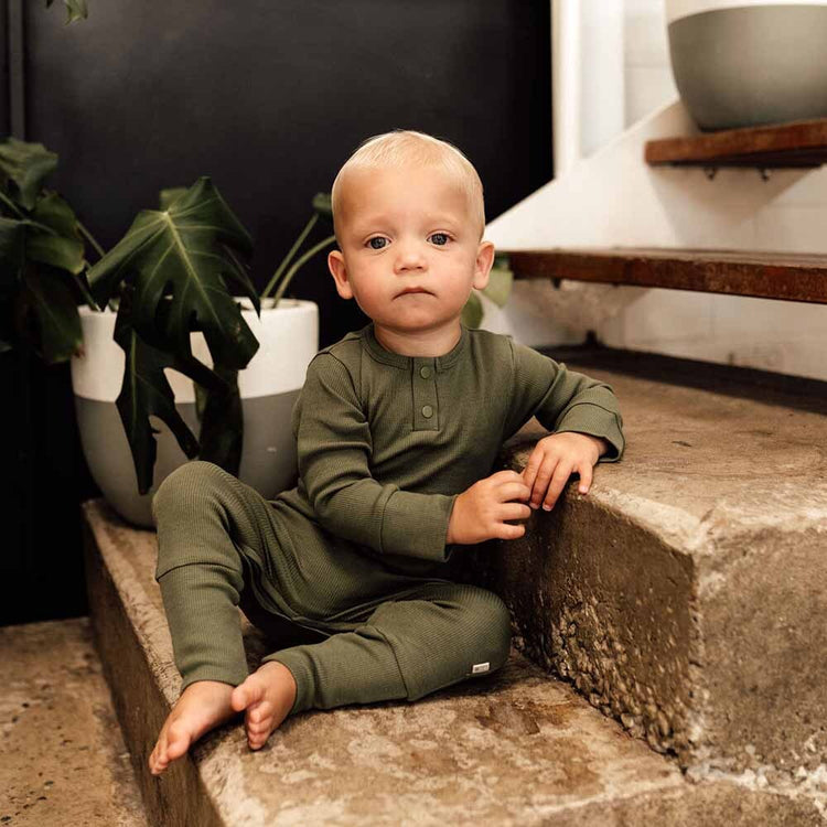 Olive Baby Growsuit | Snuggle Hunny