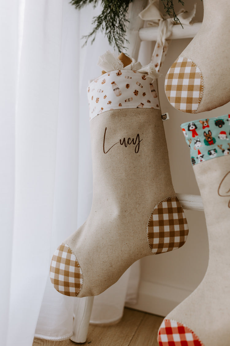 Handmade Christmas Stocking | Milk & Cookies