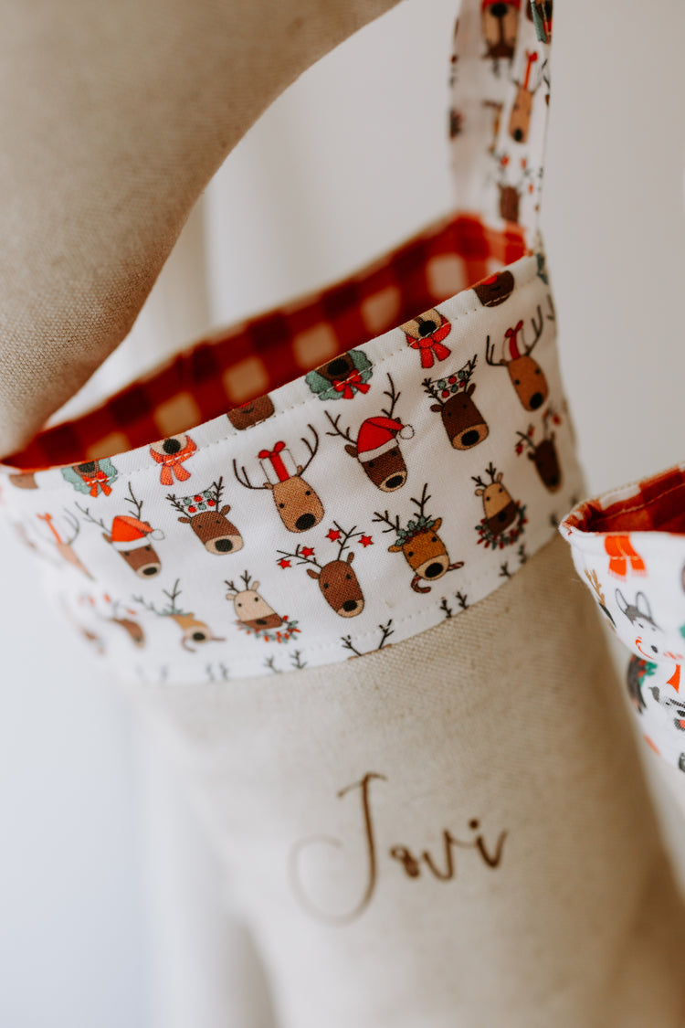 Personalised Christmas Stocking | Mini Christmas Reindeers