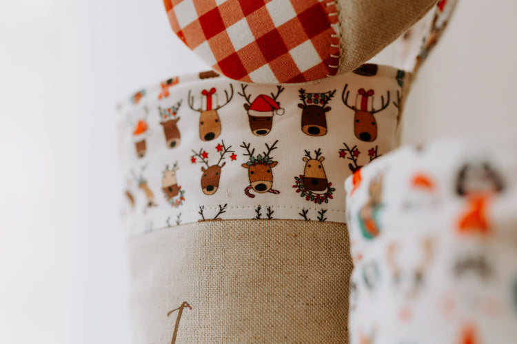 Personalised Christmas Stocking | Mini Christmas Reindeers