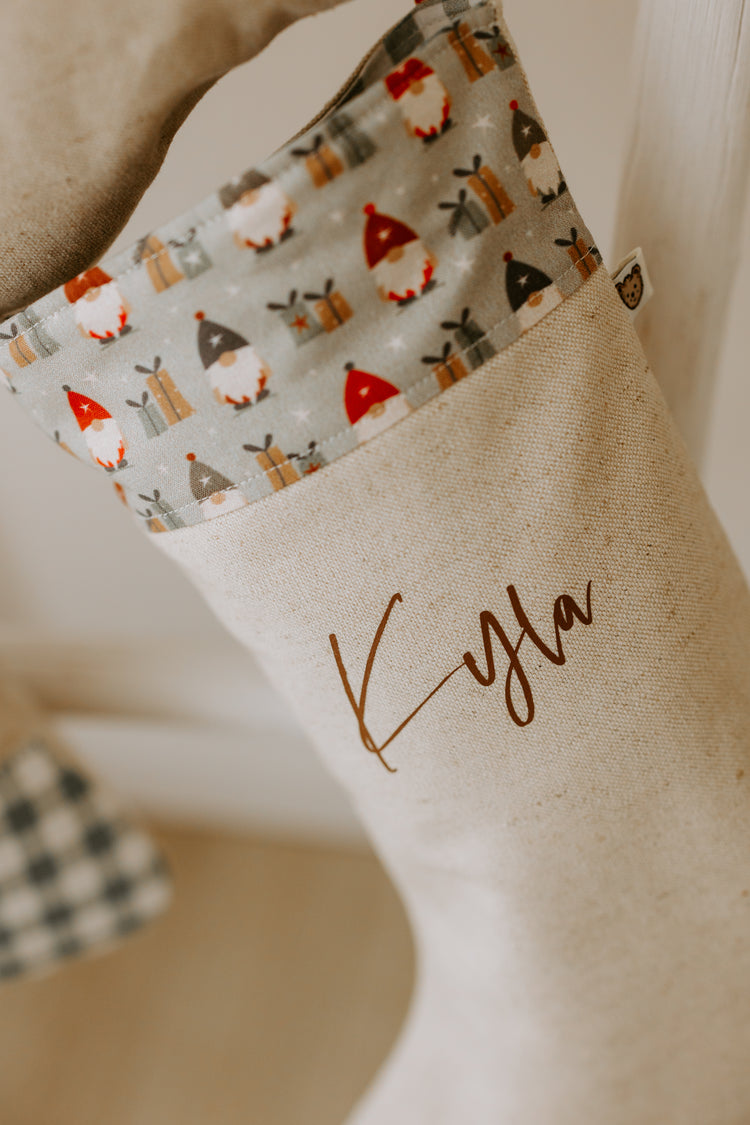 Christmas Stocking Personalised | Christmas Gnomes