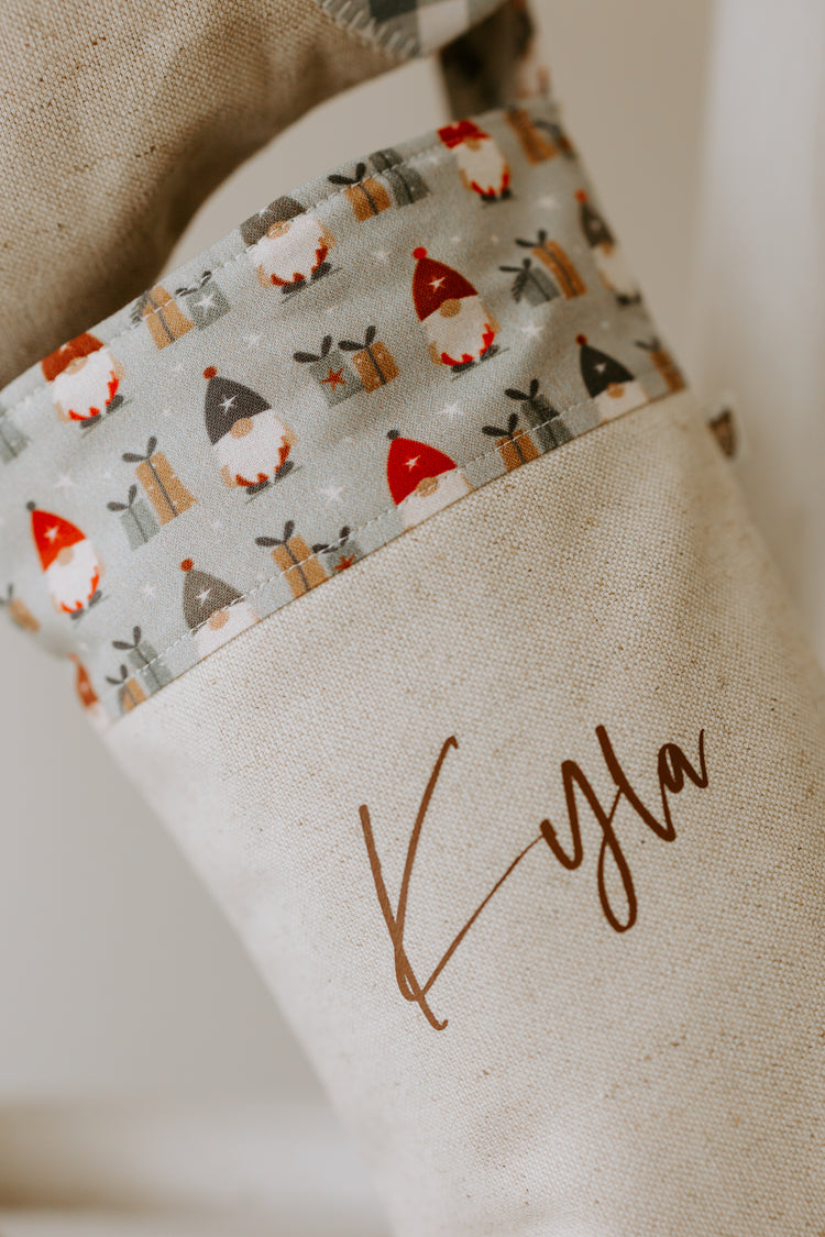 Christmas Stocking Personalised | Christmas Gnomes