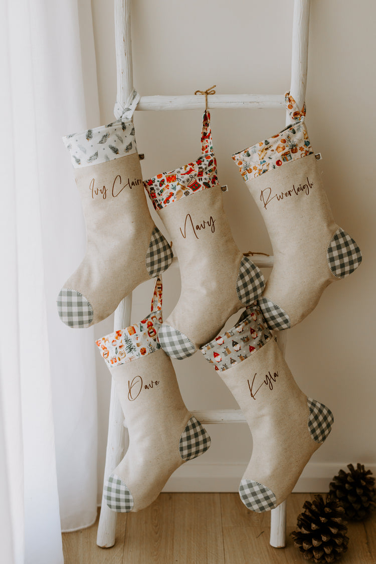 Christmas Stocking Personalised | Christmas Gnomes