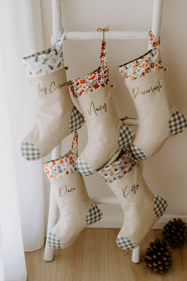 Christmas Stocking Customisable | Gingerbread