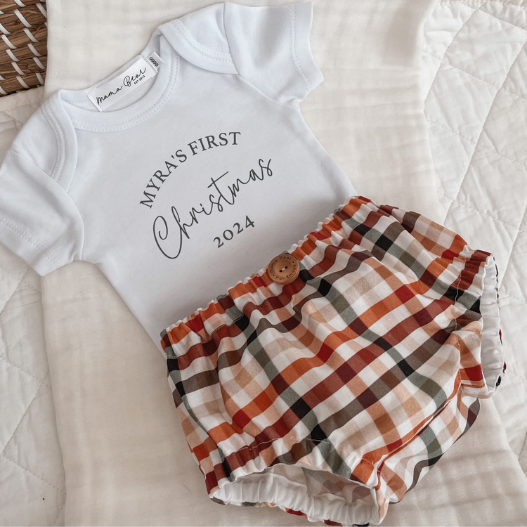 Personalised First Christmas Outfit | Fall