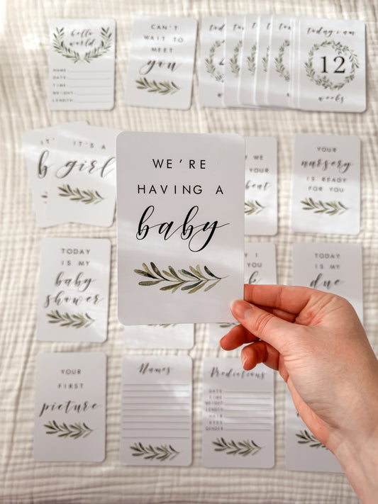 Pregnancy Milestone Cards for Baby