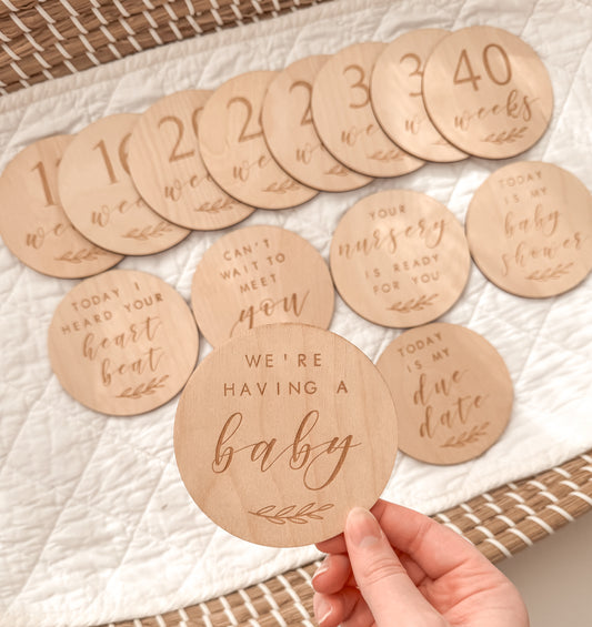 Pregnancy Baby Milestone Disc Collection | Set of 14