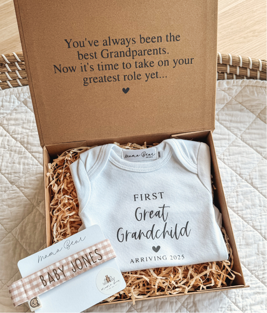 Custom Pregnancy Announcement Box For Great Grandchild