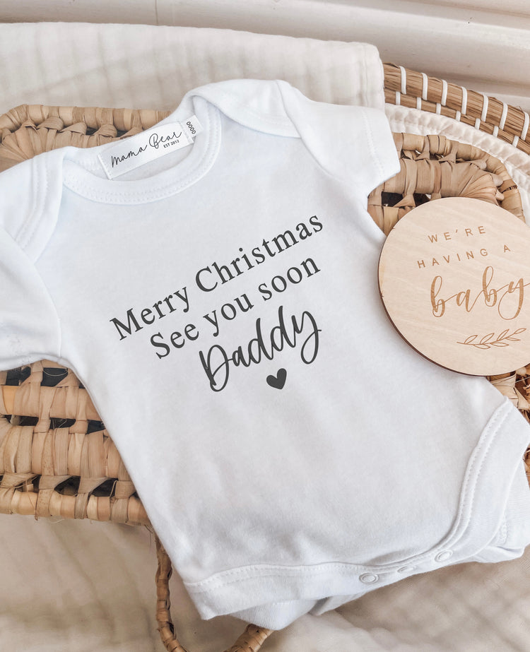 Christmas Baby Announcement Onesie | NAME CUSTOMISABLE