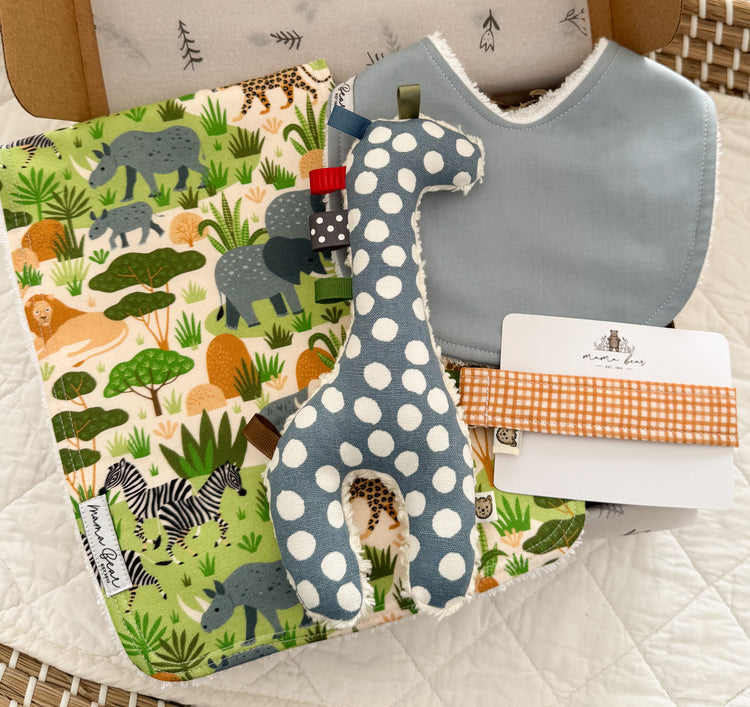 Baby Shower Gift Set | Safari Jungle Animals