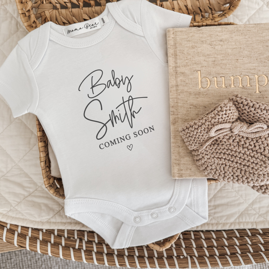 Personalised Baby Announcement Onesie