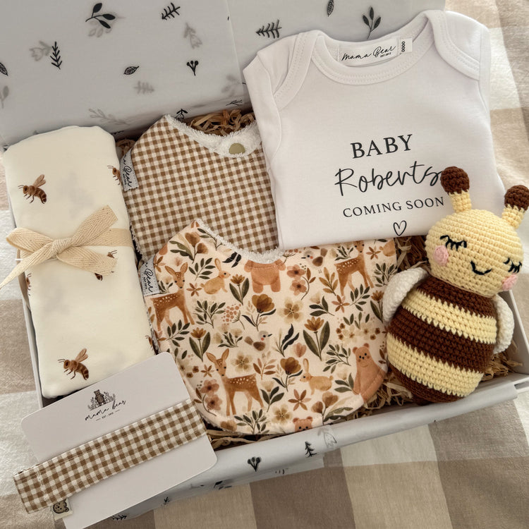 Personalised Baby Shower Gift Hamper | Little Bee & Woodland