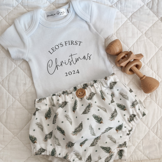 2024 First Baby Christmas Outfit | Pine Leaf