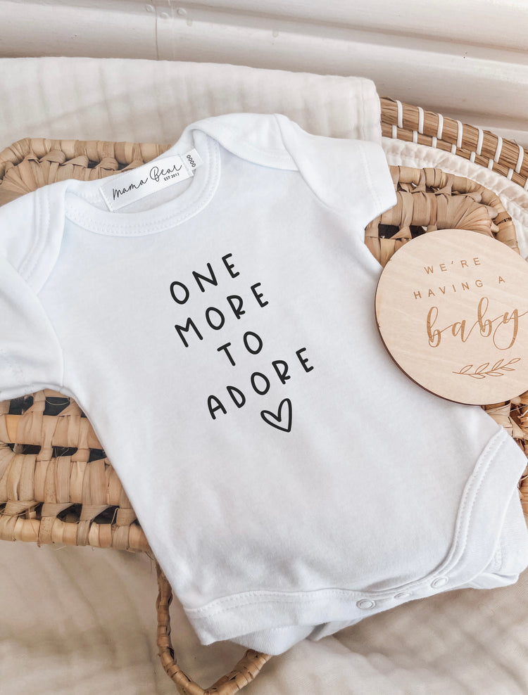 One more to adore - Pregnancy Announcement Onesie
