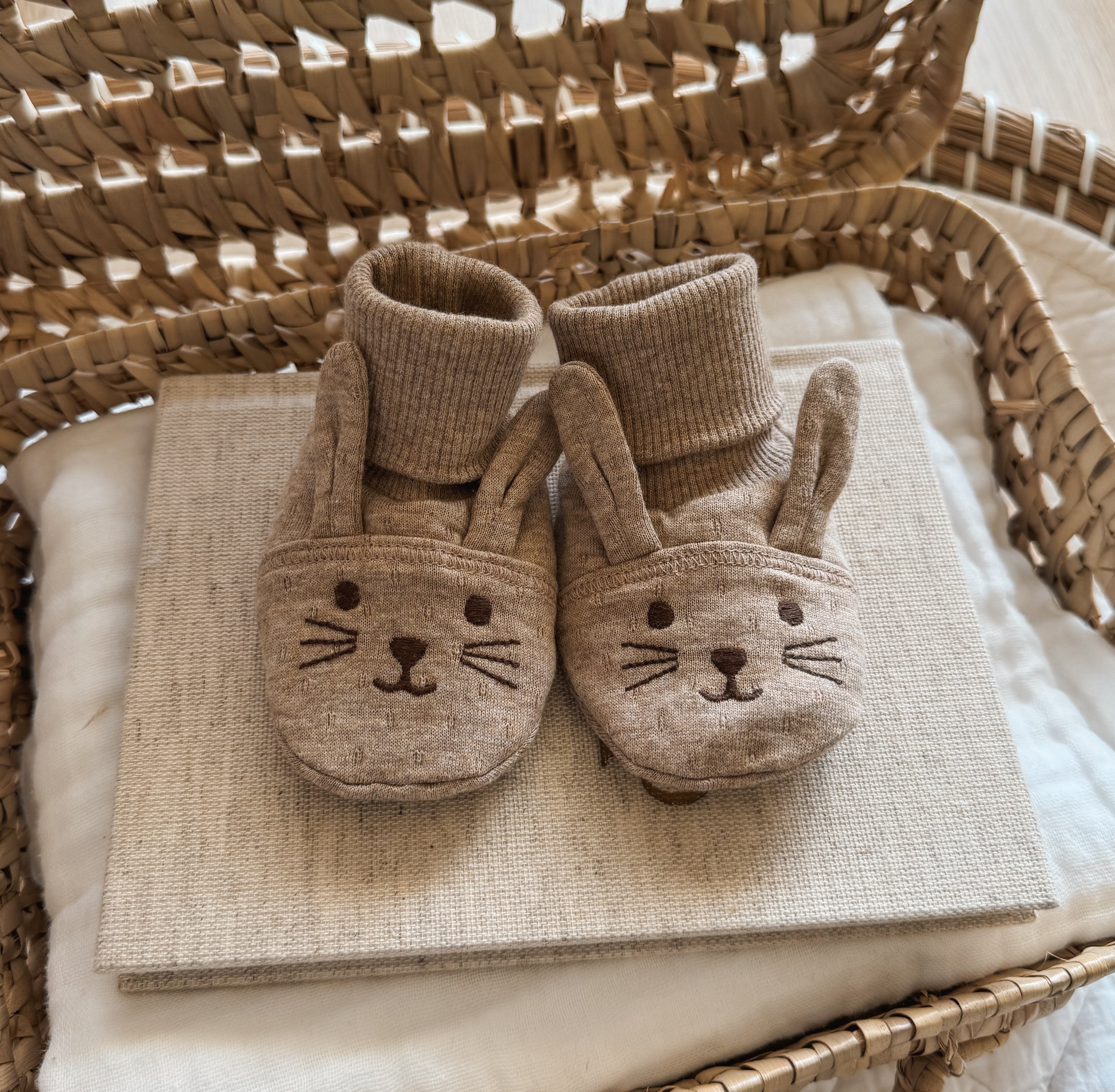 Baby Bootie Socks | Bunny Biscuit Purebaby