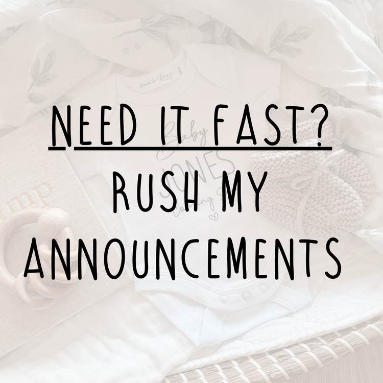 Rush My Announcement/s: Priority Processing Available!