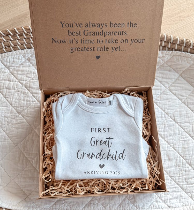 Custom Pregnancy Announcement Box For Great Grandchild