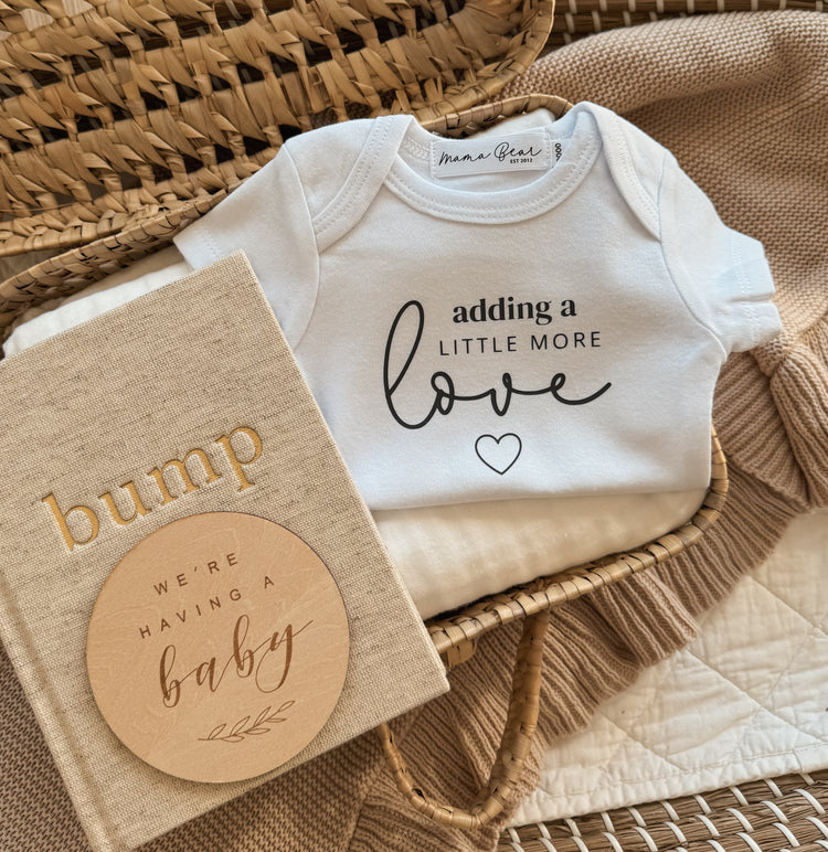 Personalised Pregnancy Announcement Onesie |Adding a little more love