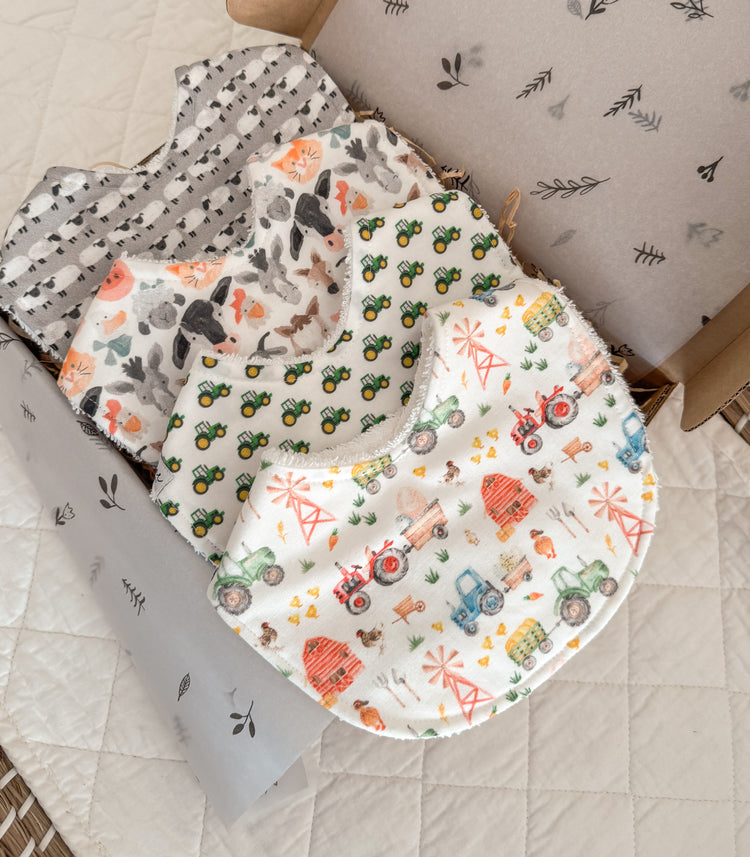 Baby Bib Giftbox | Farm Baby Shower Gift