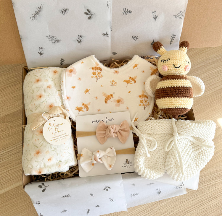 Baby Girl Giftbox | Little Floral Bee & Booties