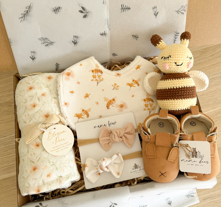 Baby Girl Giftbox | Little Floral Bee & Bunny Shoes