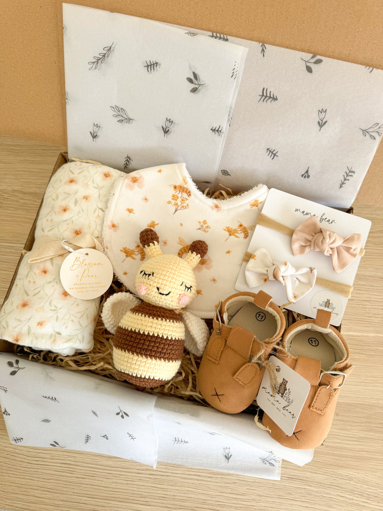 Baby Girl Giftbox | Little Floral Bee & Bunny Shoes