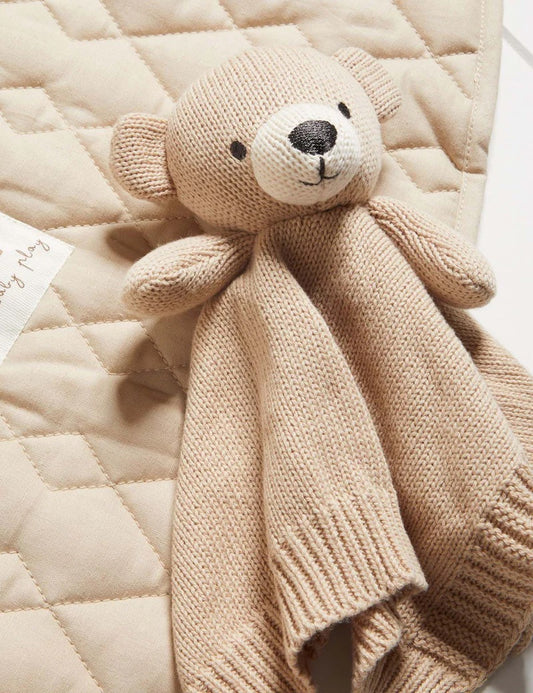 Knitted Bear Comforter | Purebaby