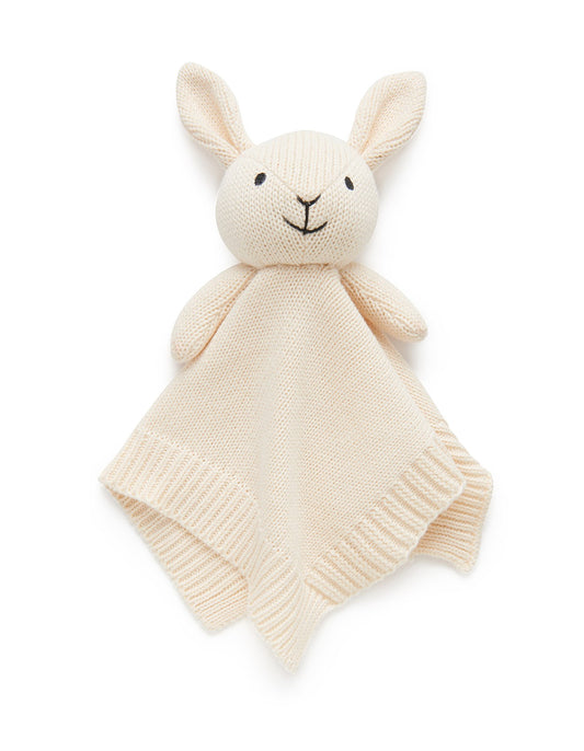 Knitted Bunny Comforter | Purebaby