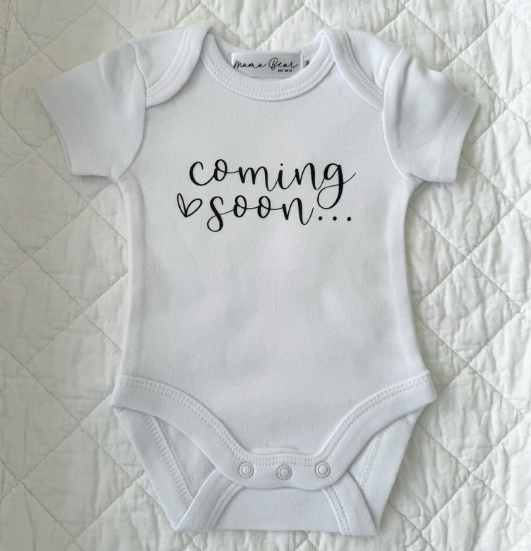 Ready to post Pregnancy Announcement Onesie | 'SECONDS'