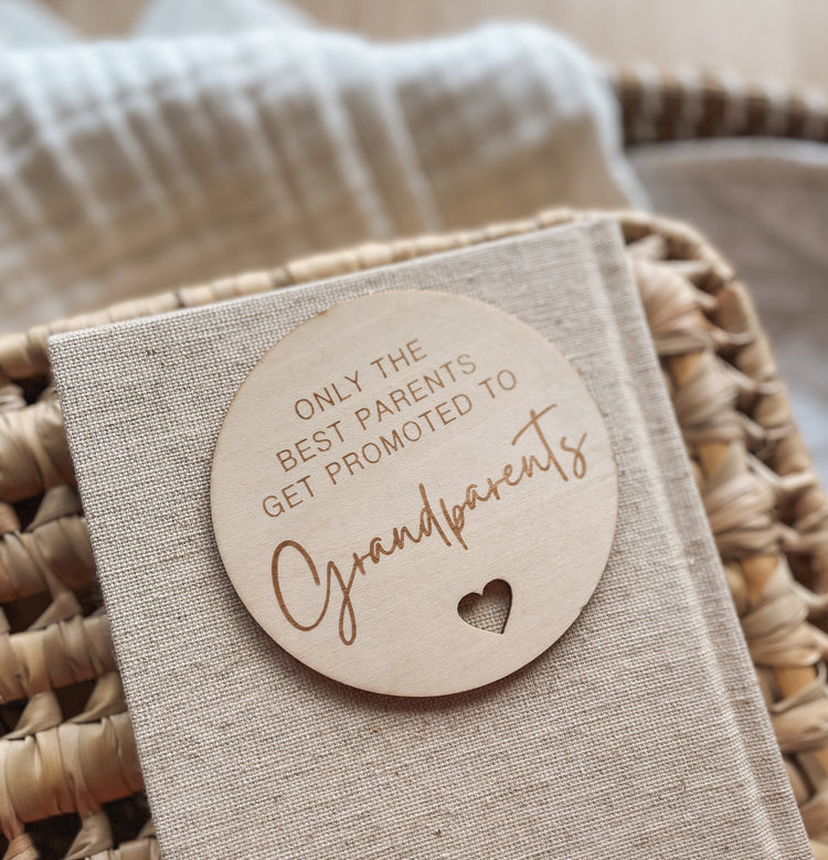 Promoted to Grandparents | Wooden Milestone Plaque