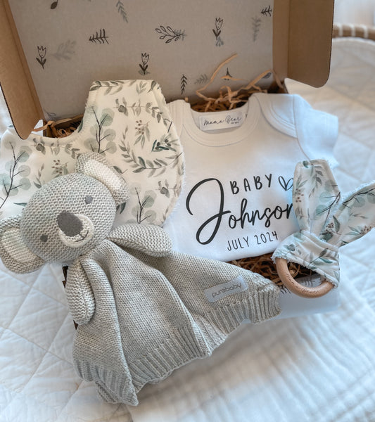 Personalised Baby Announcement Gift box | Australiana Koala
