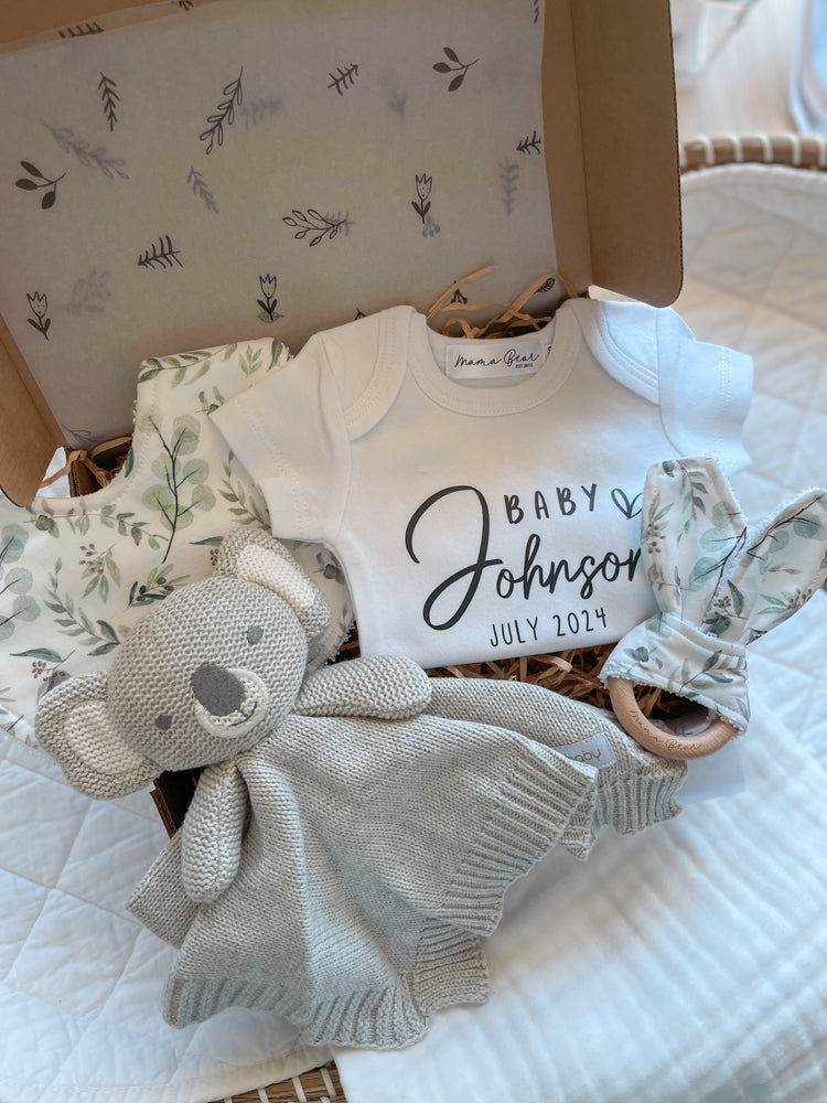 Personalised Baby Announcement Gift box | Australiana Koala