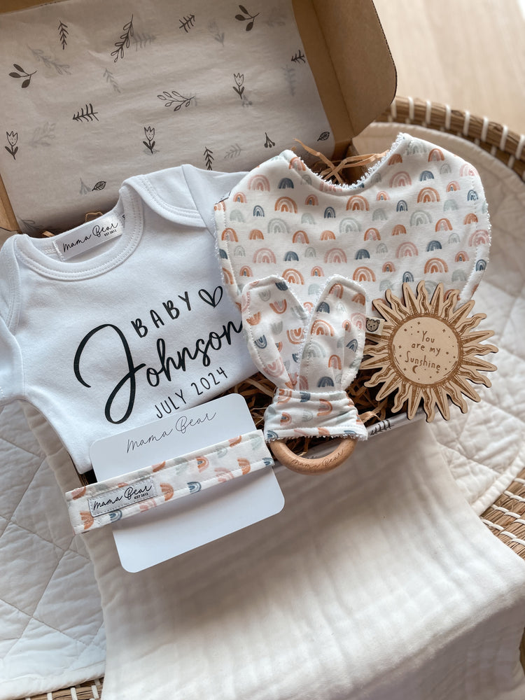 Personalised Pregnancy Announcement Giftbox | Rainbows