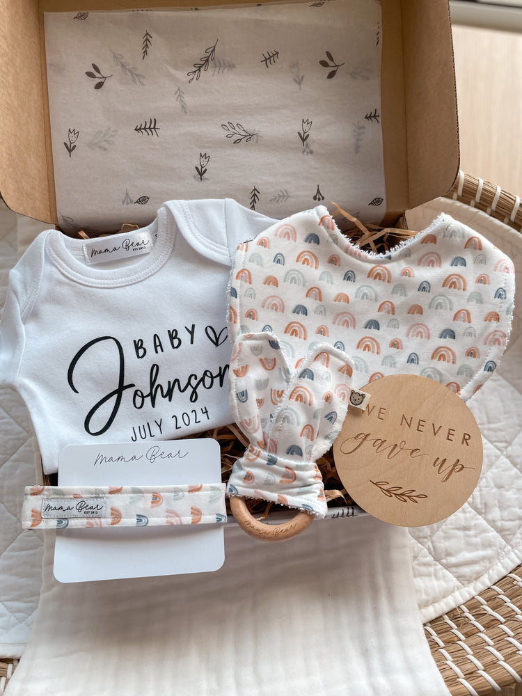 Personalised Pregnancy Announcement Giftbox | Rainbows