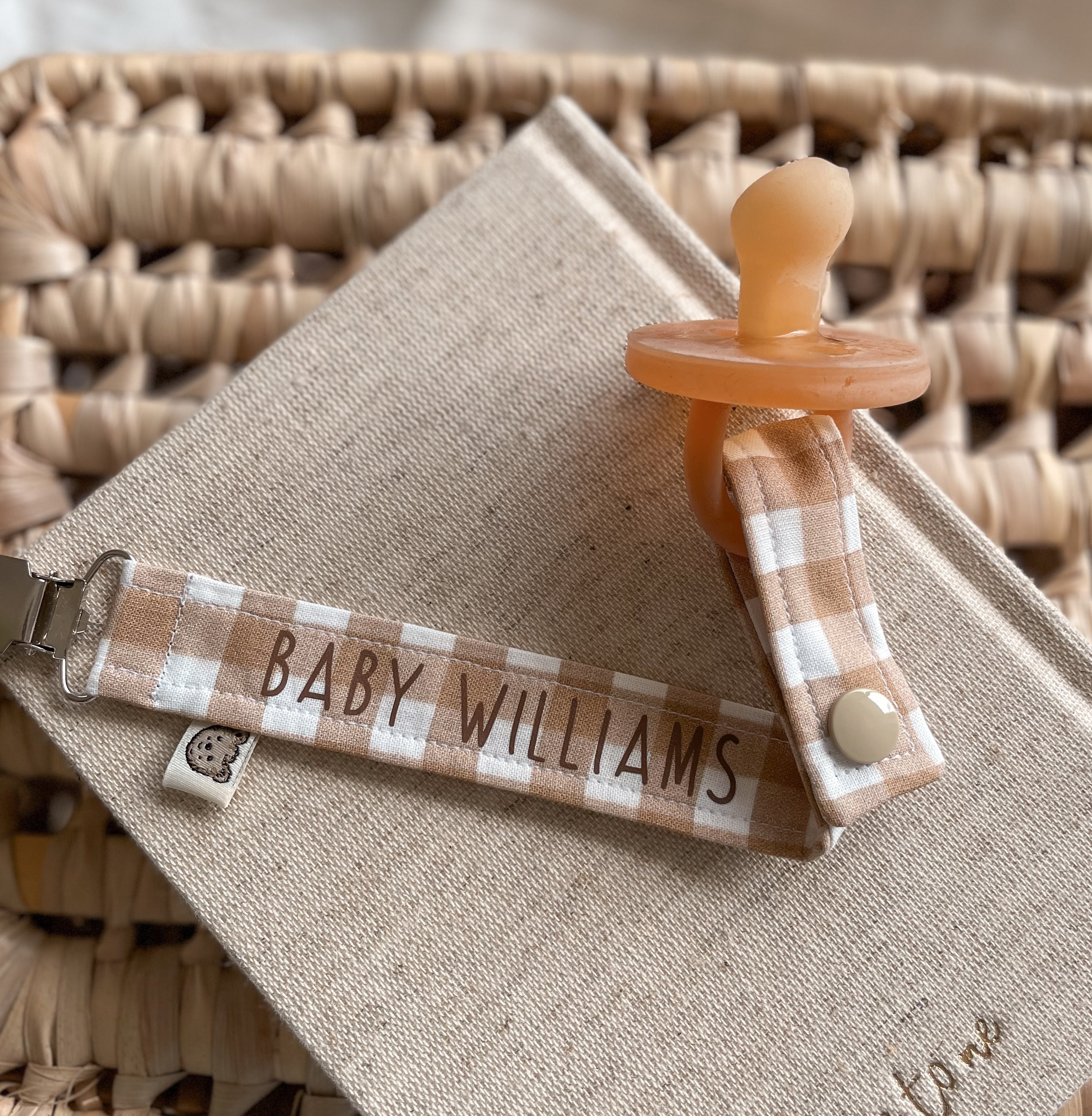 PERSONALISED Baby Dummy Chain - Multiple Colour Options – Mama Bear