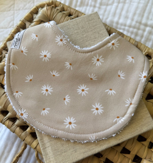 Baby Bib | Latte Paper Daisy