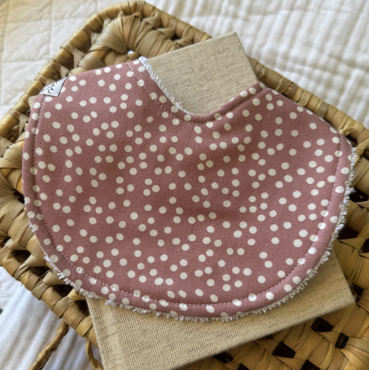 Baby Bib | Dusty Pink Spot