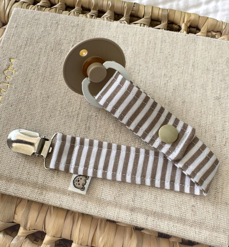 Baby Dummy Chain - Hedgehog Stripe