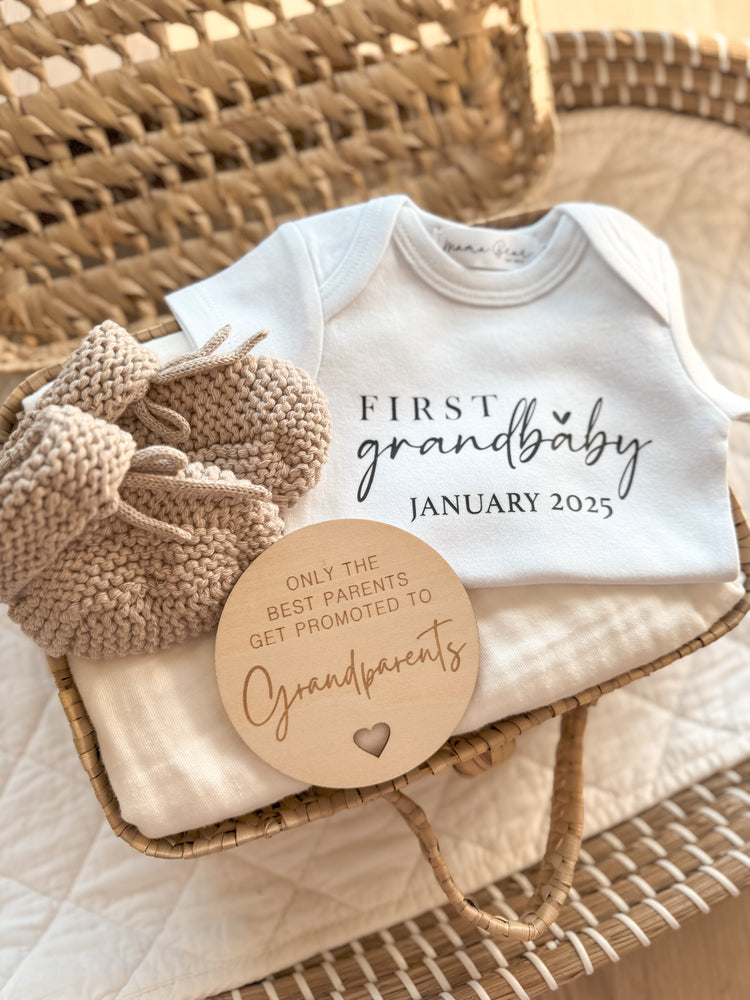 First Grandbaby + due date | Pregnancy Announcement Onesie