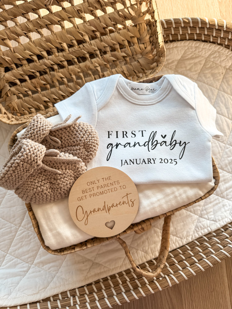 First Grandbaby + due date | Pregnancy Announcement Onesie