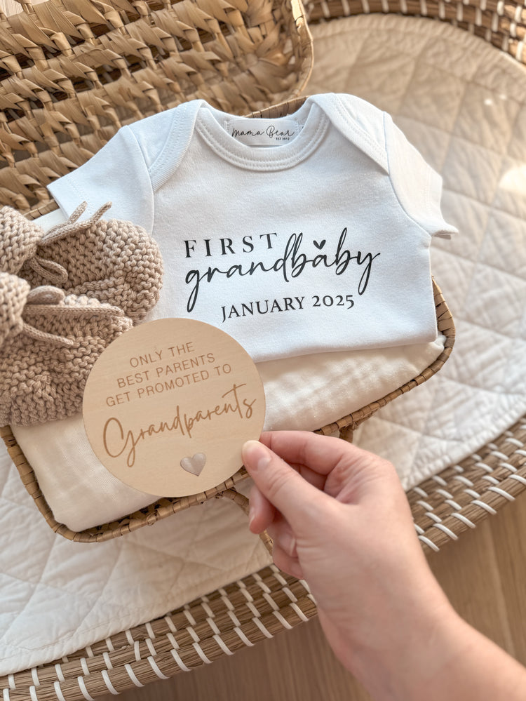 First Grandbaby + due date | Pregnancy Announcement Onesie