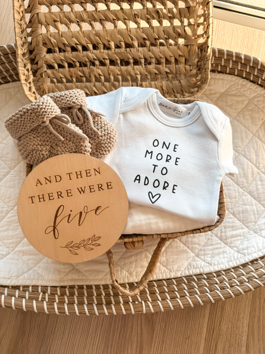 One more to adore | Pregnancy Announcement Onesie
