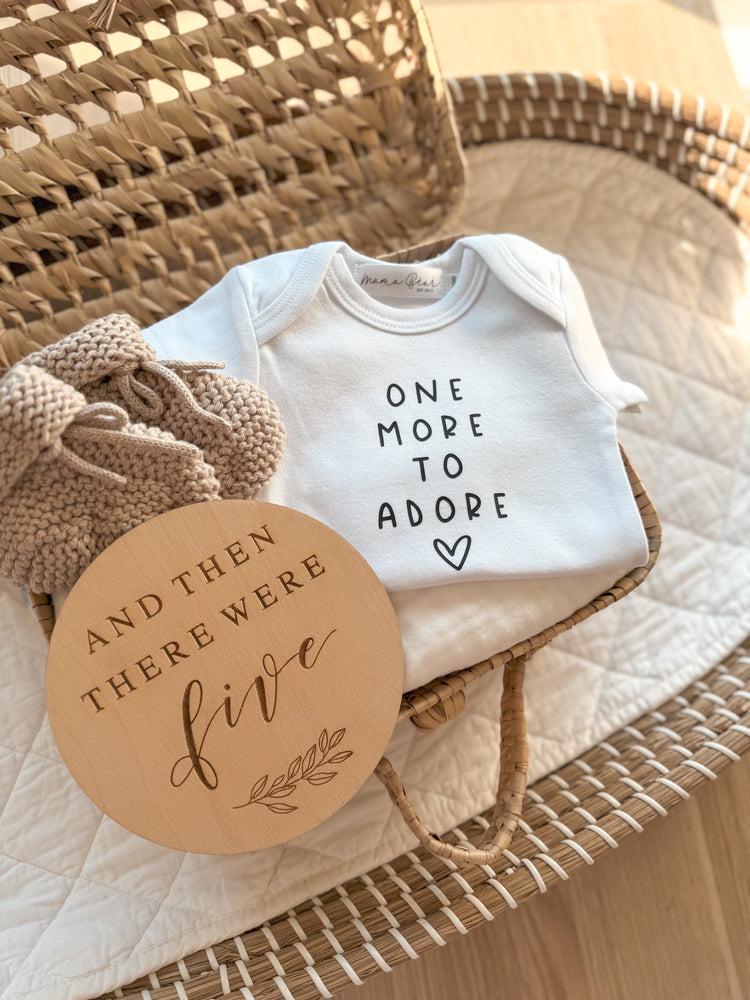 One more to adore | Pregnancy Announcement Onesie