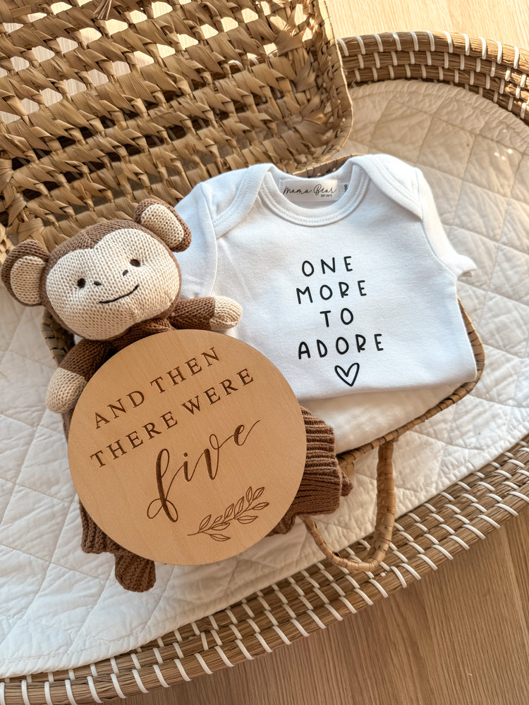 One more to adore | Pregnancy Announcement Onesie