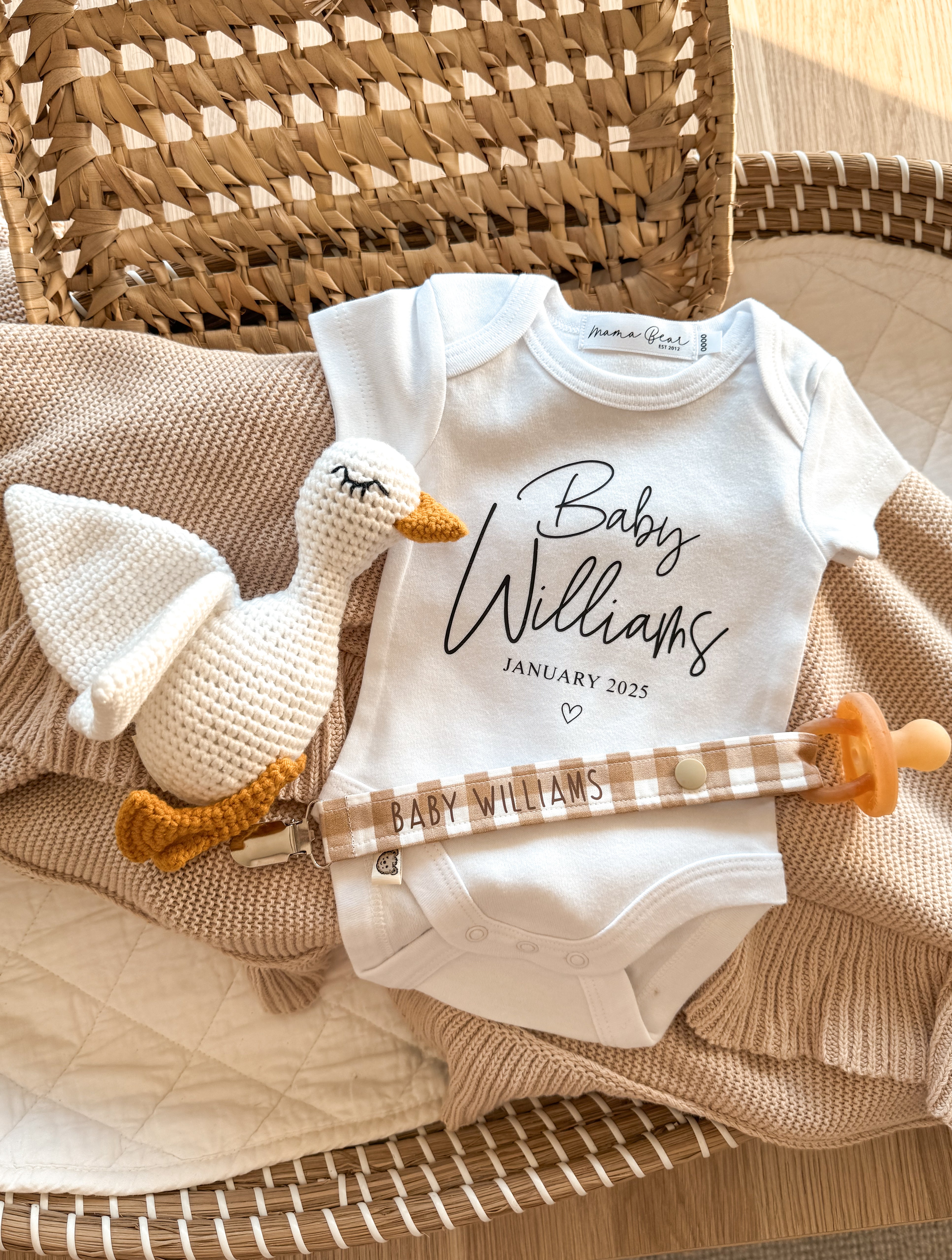 Personalised Baby Announcement Onesie