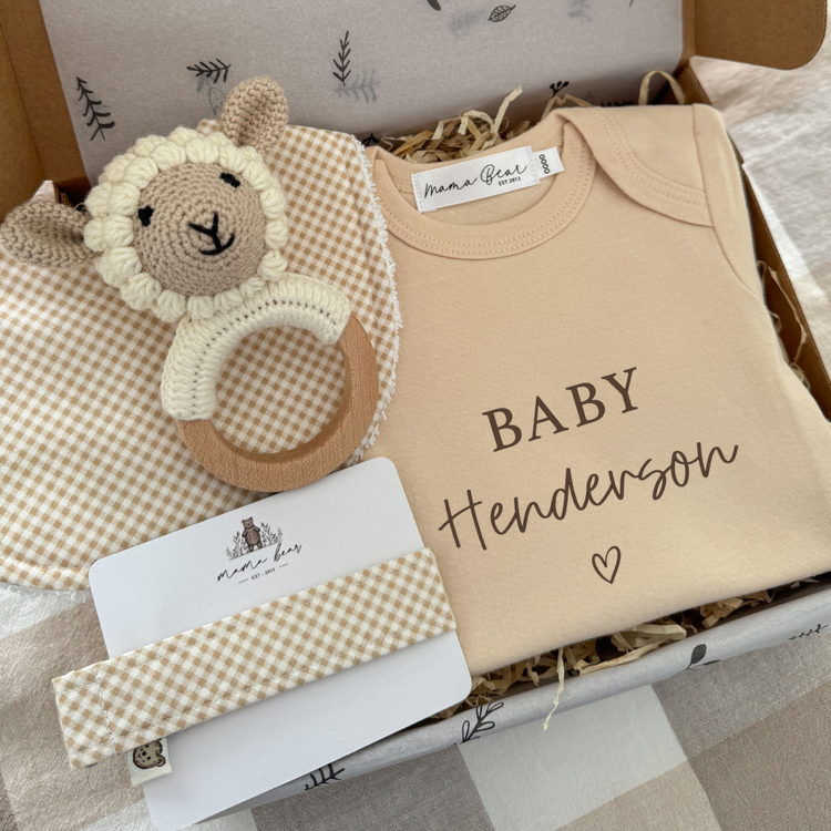 Personalised Pregnancy Gift Box Australia | Beige Tone Bodysuit