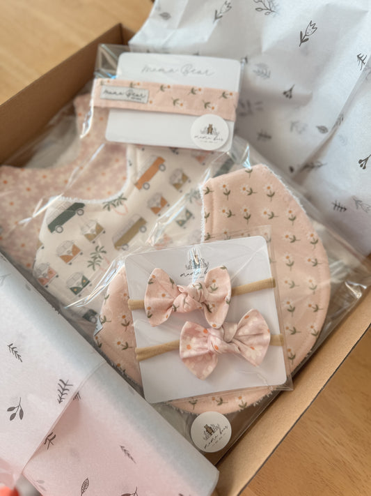 Newborn Baby Girl Gift Hamper | Bibs & Accessories Set