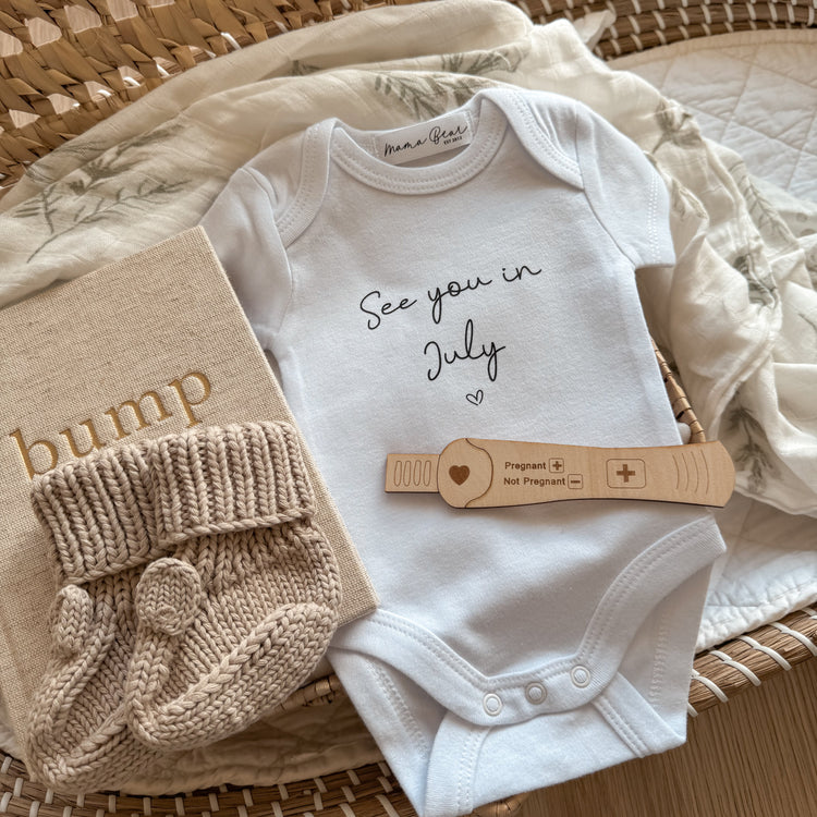 Pregnancy Test Baby Announcement | Wooden Plaque