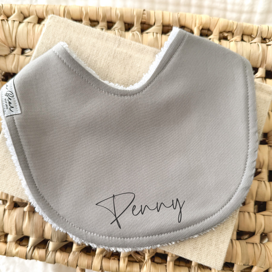 Baby Bib | Solid Silver Gum